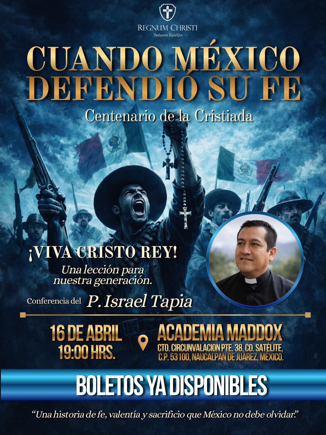 Flyer Conferencia P. Israel Tapia